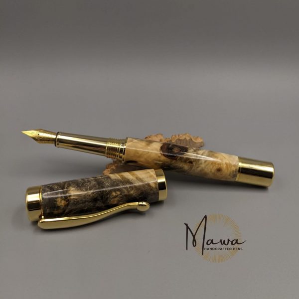 Pretty Buckeye Burl Fountain Pen - Image 2