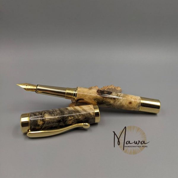Pretty Buckeye Burl Fountain Pen - Image 3