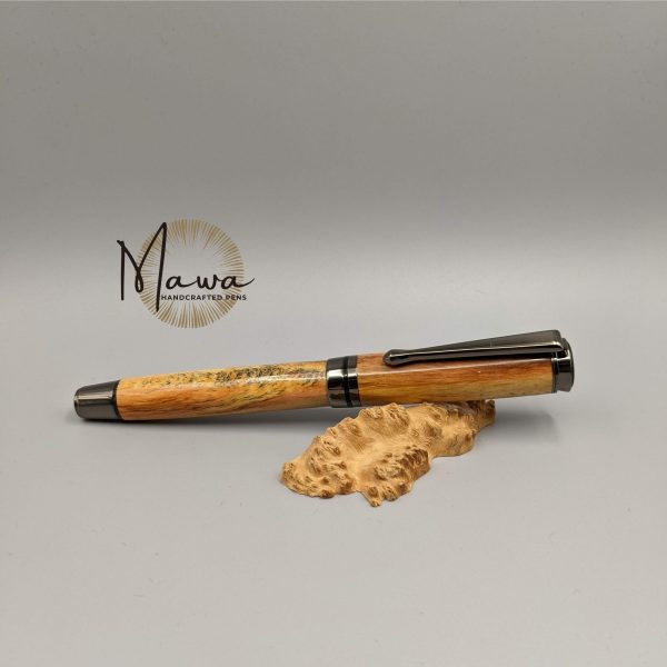 Yellow Spalted Maple Rollerball Pen