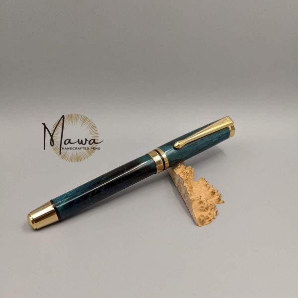 Elegant Blue Rollerball Pen - Image 3