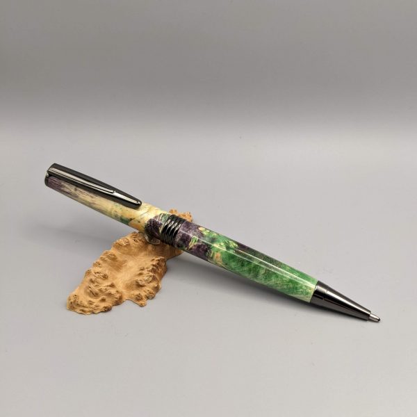 Unique Green and Violet Slimline Pen - Image 2