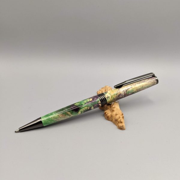 Unique Green and Violet Slimline Pen - Image 3