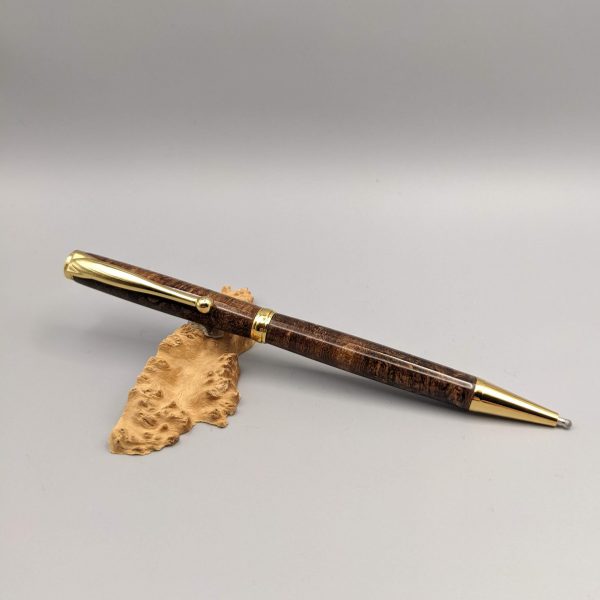 Elegant Dark Maple Slimline Pen - Image 3