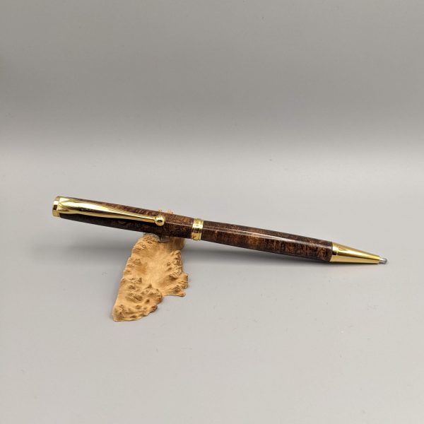 Elegant Dark Maple Slimline Pen - Image 4