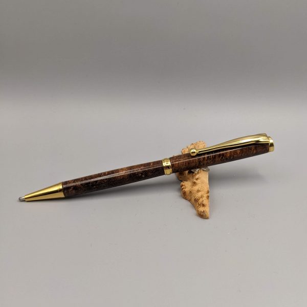 Elegant Dark Maple Slimline Pen - Image 5