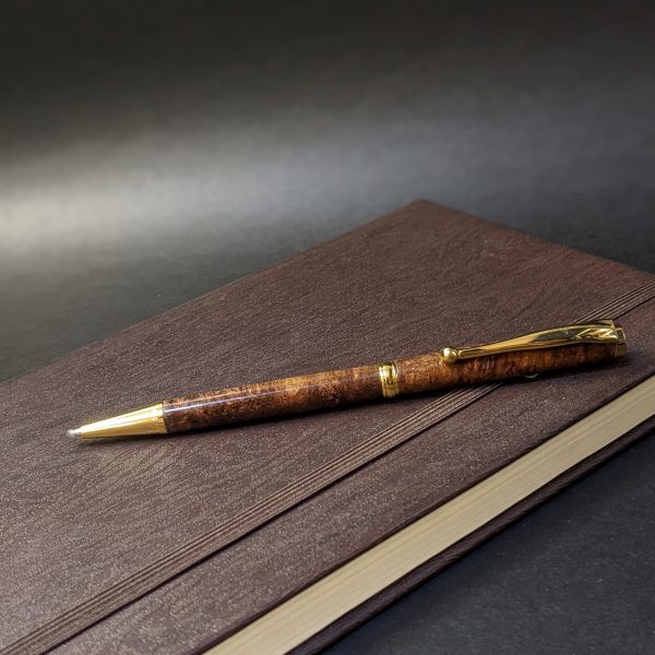 Elegant Dark Maple Slimline Pen - Image 6