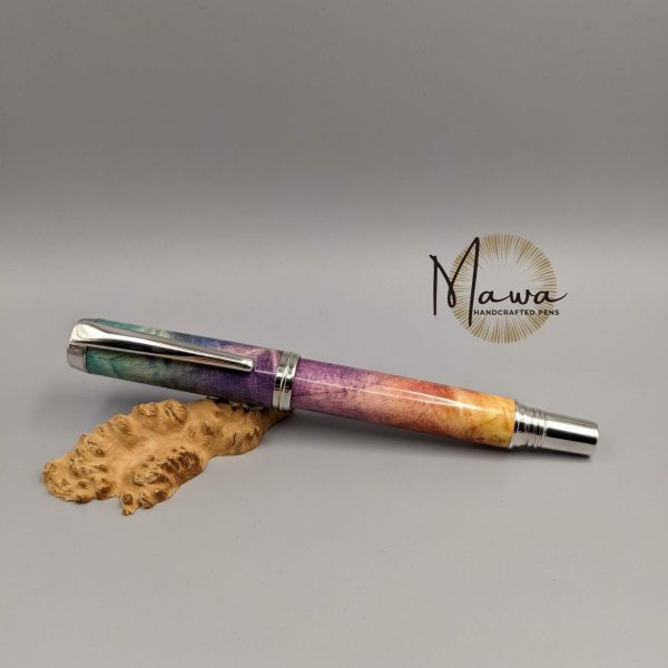 Full Rainbow Fountain Pen - Rhodium