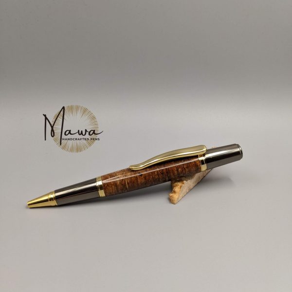 Dark Maple Burl Ballpoint Pen - Image 2