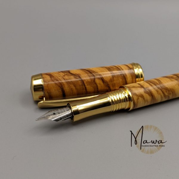 Classic Olive Fountain Pen - Gold