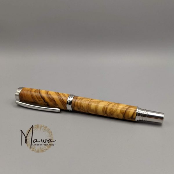 Classic Olive Fountain Pen - Rhodium - Image 3