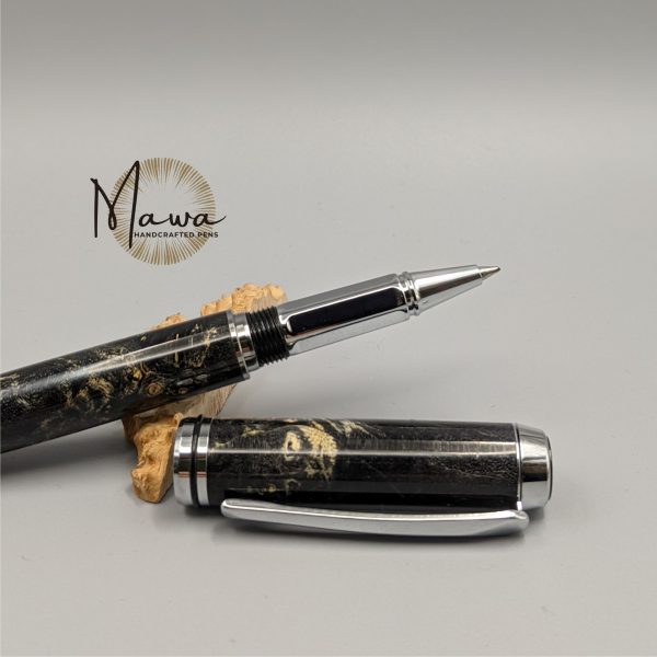 Black Wooden Rollerball Pen