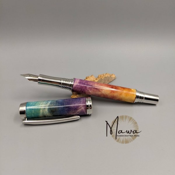 Full Rainbow Fountain Pen - Rhodium - Image 4