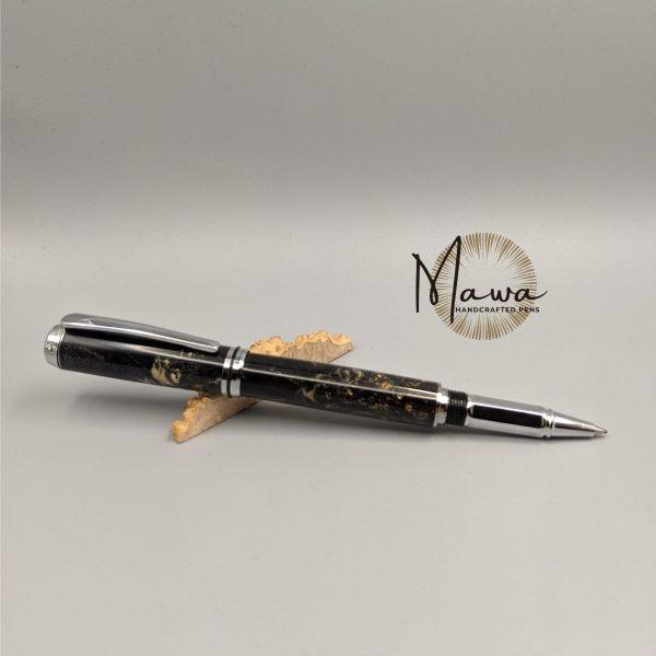 Black Wooden Rollerball Pen - Image 4