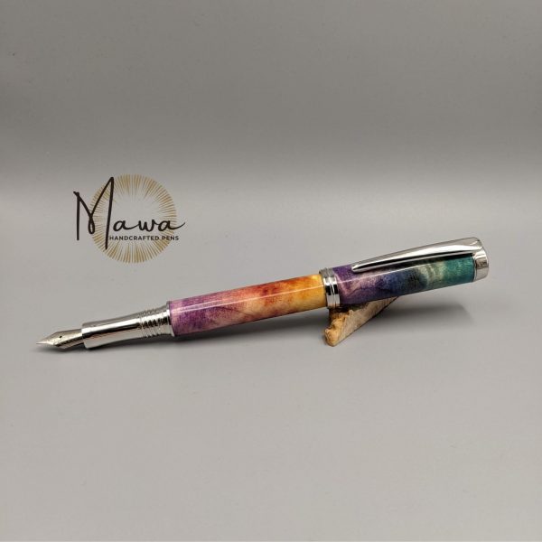 Full Rainbow Fountain Pen - Rhodium - Image 5