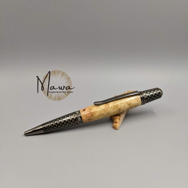 Maple Burl & Carbon Fiber Ballpoint - Image 5