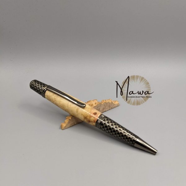 Maple Burl & Carbon Fiber Ballpoint - Image 4