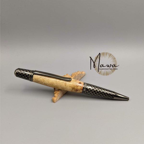 Maple Burl & Carbon Fiber Ballpoint